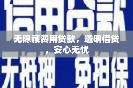广宗无隐藏费用贷款，透明借贷，安心无忧