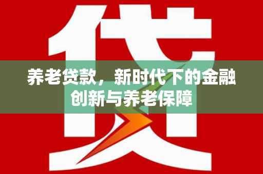 广宗养老贷款，新时代下的金融创新与养老保障