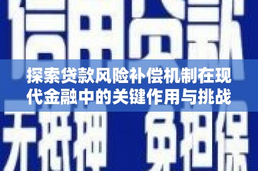 广宗探索贷款风险补偿机制在现代金融中的关键作用与挑战