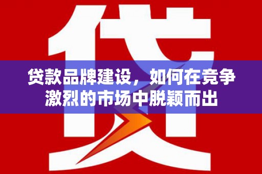 广宗贷款品牌建设，如何在竞争激烈的市场中脱颖而出