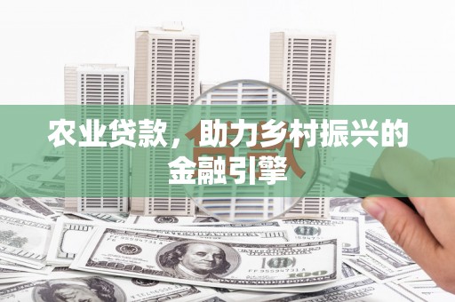 广宗农业贷款，助力乡村振兴的金融引擎