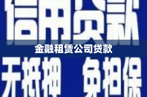 广宗金融租赁公司贷款