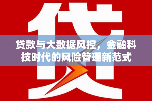 广宗贷款与大数据风控，金融科技时代的风险管理新范式