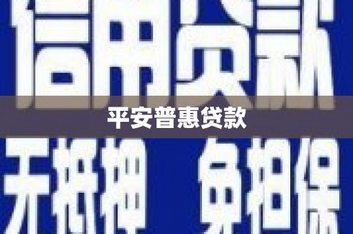 广宗平安普惠贷款