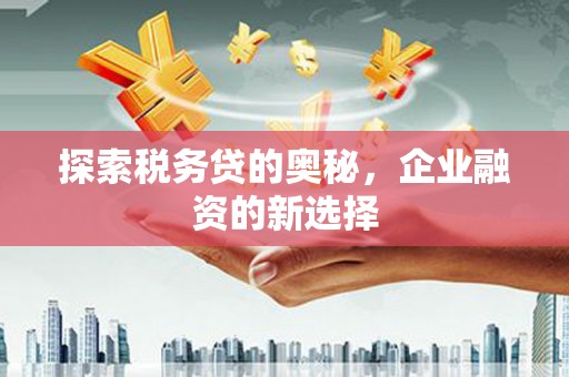 广宗探索税务贷的奥秘，企业融资的新选择