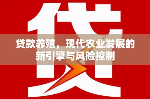 广宗贷款养殖，现代农业发展的新引擎与风险控制