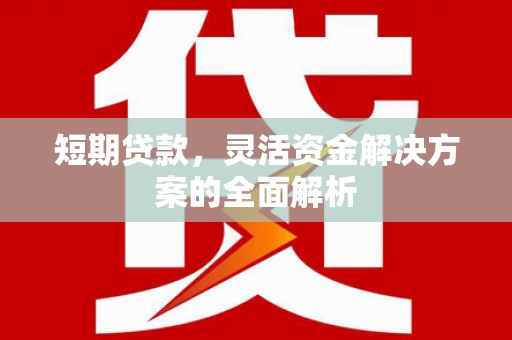 广宗短期贷款，灵活资金解决方案的全面解析