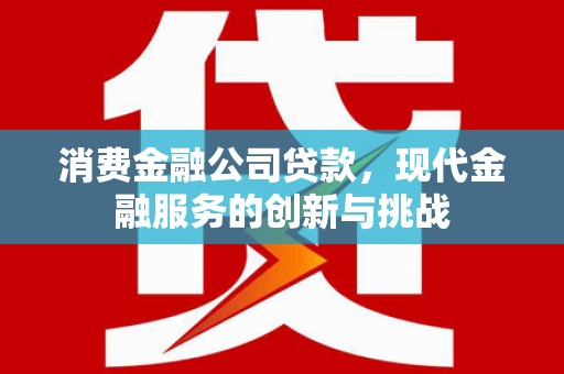 广宗消费金融公司贷款，现代金融服务的创新与挑战