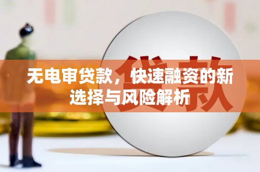 广宗无电审贷款，快速融资的新选择与风险解析