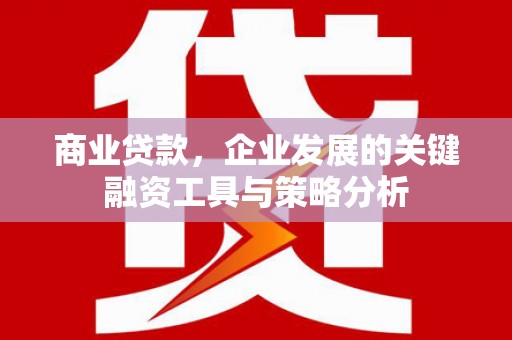 广宗商业贷款，企业发展的关键融资工具与策略分析