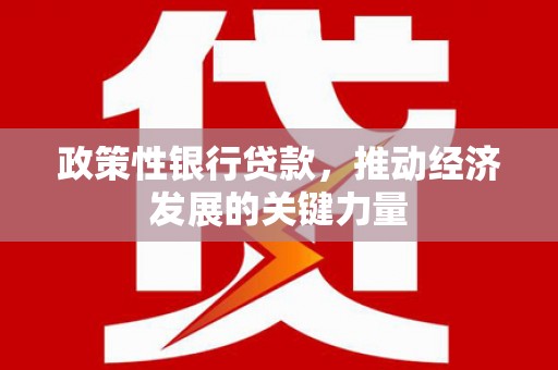 广宗政策性银行贷款，推动经济发展的关键力量