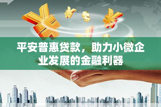 广宗平安普惠贷款，助力小微企业发展的金融利器
