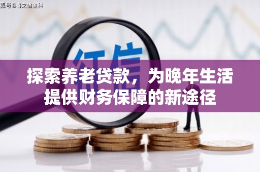 广宗探索养老贷款，为晚年生活提供财务保障的新途径