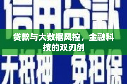 广宗贷款与大数据风控，金融科技的双刃剑