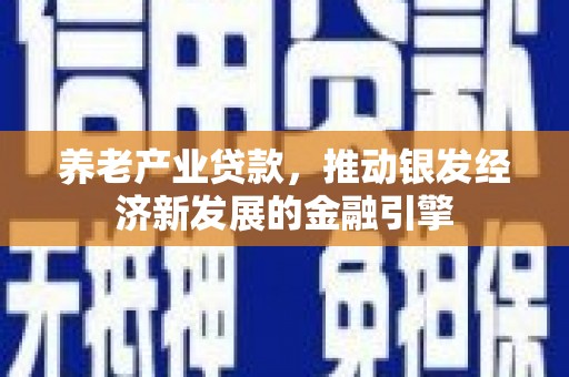 广宗养老产业贷款，推动银发经济新发展的金融引擎