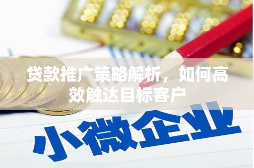 广宗贷款推广策略解析，如何高效触达目标客户