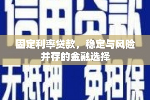 广宗固定利率贷款，稳定与风险并存的金融选择