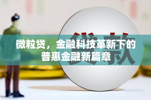 广宗微粒贷，金融科技革新下的普惠金融新篇章