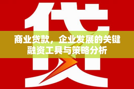 广宗商业贷款，企业发展的关键融资工具与策略分析