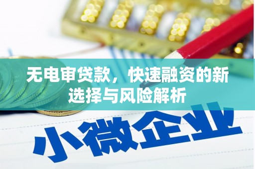 广宗无电审贷款，快速融资的新选择与风险解析