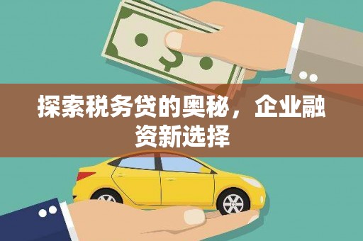 广宗探索税务贷的奥秘，企业融资新选择