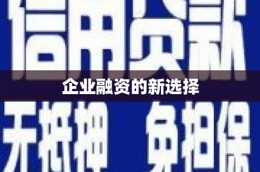 广宗企业融资的新选择