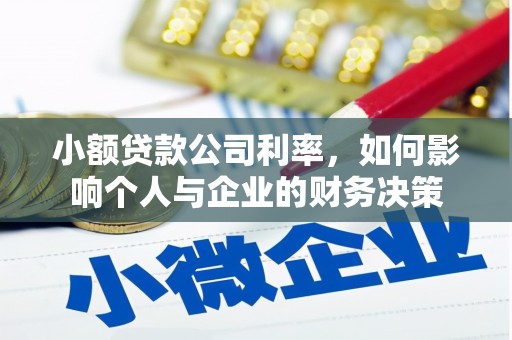 广宗小额贷款公司利率，如何影响个人与企业的财务决策