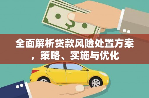 广宗全面解析贷款风险处置方案，策略、实施与优化