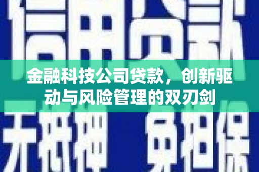 广宗金融科技公司贷款，创新驱动与风险管理的双刃剑